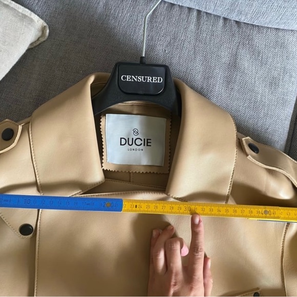 Ducie London Tan Leather Jacket M - Picture 3 of 8